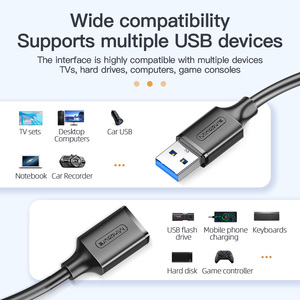 Mindpure USB3.0 Câble d'extension Nylon Mâle Femelle Cordon d'extension de transfert de données pour ordinateurs portables Disques durs Xbox <span class=keywords><strong>PS4</strong></span> VR-1m 3m Options - Product Image 2