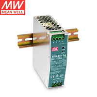 Alimentation électrique sur rail DIN ultra-mince en métal MEAN WELL EDR-150-24 150W 24V 6.5A pour la commande d'automatisation industrielle, les panneaux de commande et les systèmes CVC, certifiée UL