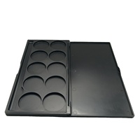 Palette de maquillage vide pour fard à joues et fard à paupières, 10 couleurs, avec emballage personnalisé, contenant 10 compartiments pour fard à paupières