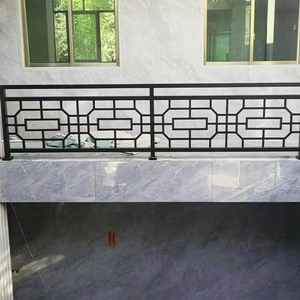 세련된 현대 알루미늄베이스 U 채널 난간 난간 야외 공간에 대한 내구성 발코니 데크 지붕 프레임리스 유리 주택 - Product Image 3