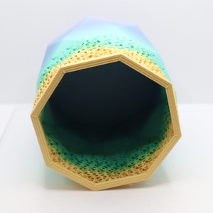 Porte-stylo de bureau de fantaisie en plastique hexagonal multicolore dégradé imprimé en <span class=keywords><strong>3D</strong></span> personnalisable - Product Image 3