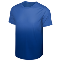 T-shirt de sport pour homme à col rond et manches courtes, en jersey uni dégradé avec motif, séchage rapide, idéal pour l'entraînement athlétique