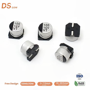 Condensateur SMD 16V 100uF 6,3x5,4mm à faible impédance, polarisé 105 ℃   Série VT pour circuits de filtrage de puissance des appareils audio numériques - Product Image 1