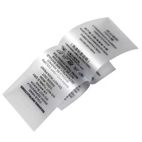 Étiquette de lavage douce personnalisée pour oreiller, pliée au centre, en satin, impression d'étiquette de lavage, étiquette d'origine pour matelas