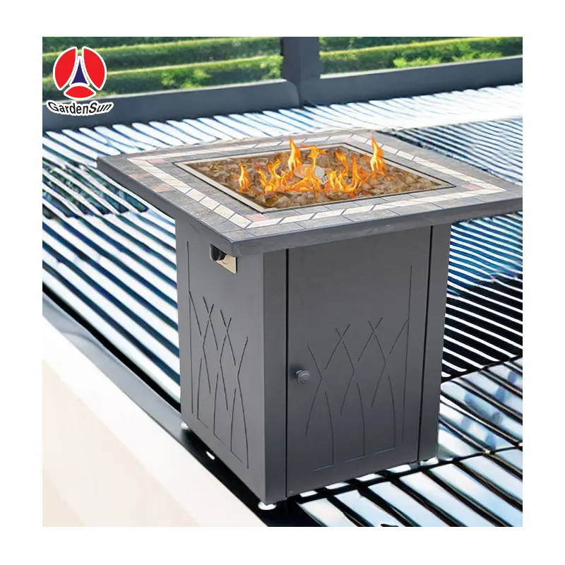 La fabbrica fornisce direttamente mobili da giardino per il tempo libero mobili da esterno patio fire pit table outdoor gas fire pit table