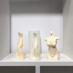 Paquete 3D de moldes de figuras curvas para mujer <span class=keywords><strong>desnuda</strong></span>, encuadernación de cuerda, molde de resina para cuerpo de mujer Sexy, moldes de velas para piernas delgadas para yeso de arcilla - Product Image 4