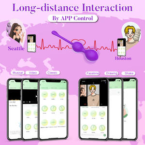APP <span class=keywords><strong>Bluetooth</strong></span>-gesteuerter USB-aufladbarer <span class=keywords><strong>Vibrator</strong></span> Vaginaler Kegel-Ball für Frauen Intelligenter Geisha-Simulator Straffungs-Trainingsgerät 9 - Product Image 4