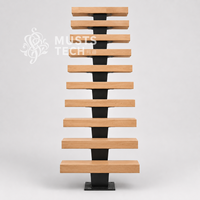 Escalier mono-soleil de luxe pour intérieur, fabrication OEM/ODM directe par un ingénieur architectural
