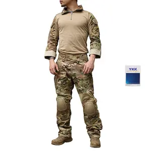 Emersongear G2 Camouflage Combat Pants Shirt Tactical Training Frog Suit Tactical Uniform Uniforme With Knee Pads