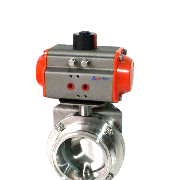 Санитарно-пищевой регулирования потока воздуха с пневматическим приводом Клапан-Бабочка