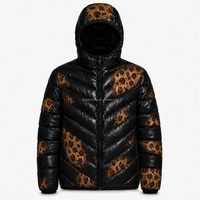 Veste d'hiver à capuche coupe-vent thermochromique personnalisée pour les trajets urbains, la marche sur la neige, les activités de plein air pour hommes