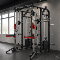 2026 Appareil multifonctionnel commercial tout-en-un : Smith Machine, Power Rack, Cage à Squats et Entraîneur fonctionnel pour usage en salle de sport et à domicile, QS