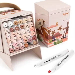 Arrtx-rotuladores de tonos de piel para niños y adultos, juego de rotuladores artísticos de Alcohol de doble punta, 36 colores, alta calidad