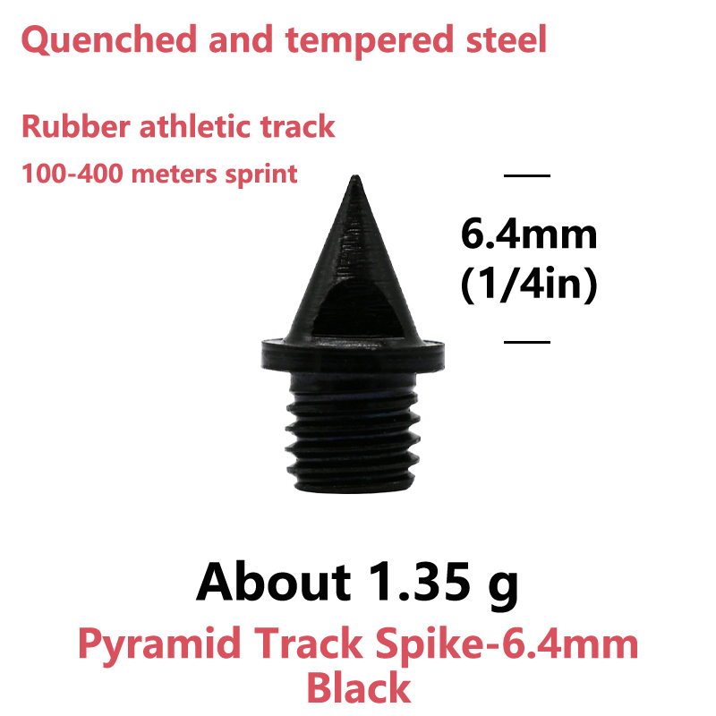 Pyramid Track Spike-Black-6.4mm