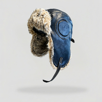 Gorro Ushanka Ruso de Invierno Personalizado OEM, Gorro de Aviador de Piel Sintética con Orejeras, Gorro de Nieve Cálido y Resistente al Viento para Hombre