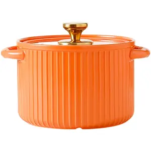 Pot Keramik Open Fire Stew Pot Suhu Tinggi Kompor Gas Anti Lengket