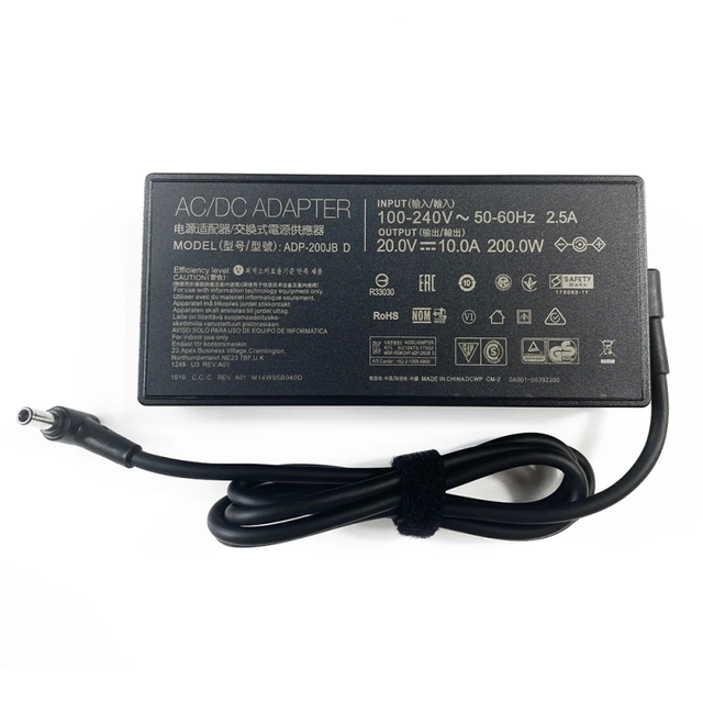 High Power 200W 20V 10A AC Adapter 6.0x3.7mm for ASUS ROG Zephyrus G15 GA503 TUF A15 FA506 A14 FA401 Gaming Charger