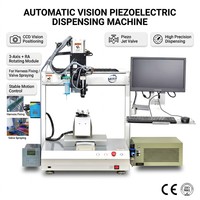 Machine de distribution de jet piézoélectrique à positionnement automatique par vision CCD, module rotatif 4 axes, mouvement stable haute vitesse, robot CE ISO