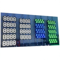 Peraga Digital tampilan LED 7 Segmen antiair luar ruangan untuk papan reklame Harga stasiun Gas