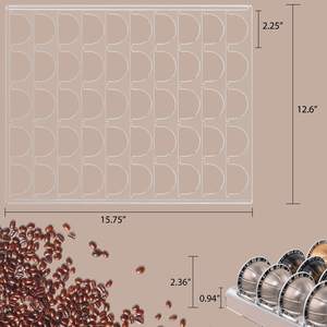 Organizador de Cápsulas de Café Transparente, Compatible con Cápsulas, Organizador de Cajones con Capacidad para 50 Cápsulas, Organizador de Mostrador - Product Image 2