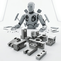 Componentes Robóticos de Mecanizado CNC Personalizados, Carcasa de Engranaje de Aluminio de Precisión para Robots, Piezas de Automatización OEM, Electroerosión por Hilo, Certificación CE
