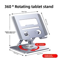 Support de tablette rotatif à 360 degrés Yanjin P12 en métal, pliable et pratique, pour iPad, diffusion en direct, téléphone portable