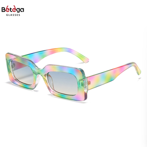Kính râm vuông mới Châu Âu và các quốc gia thống nhất Cá Tính Nhiều màu kẹo rực rỡ màu kính vuông sản phẩm hot - Product Image 1