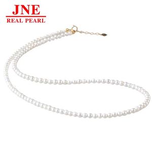 Natürliche Perlenkette Kleine Perlen 18K Gold-Verschluss Perlenkette Muttertagsgeschenk für Ältere - Product Image 5