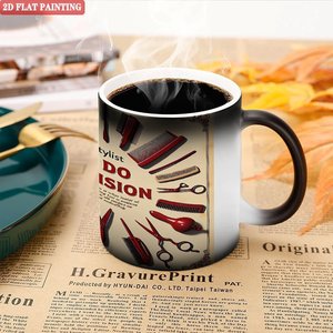 Frosted <b>Ceramic</b> <b>Mug</b> 11oz Black Heat Activated Coffee Cup Daily Use - Product Image 5