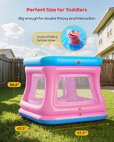 Trampoline gonflable personnalisable en PVC pour enfants, piscine à balles multifonction, château gonflable avec barrières de sécurité, trois-en-un pour la maison