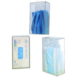 Boîte murale de rangement en plastique pour gants jetables, masques, gants en latex d'hôpital, bonnets chirurgicaux, boîtes transparentes de laboratoire - Product Image 1