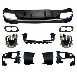 Mercedes-Benz GLE V167 Rear Lip Exhaust Tip Kit Full Set PP Material Silver Black 2020 AMG Style - Product Image 4