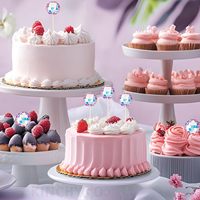 Décoration de gâteau en gros personnalisée : Boule disco arc-en-ciel, pics à gâteau miroir colorés pour fête rétro années 70, anniversaire, vente en gros