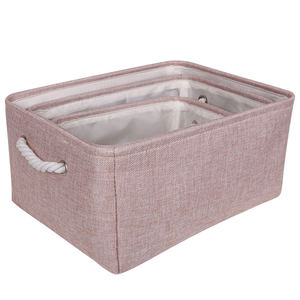Colorful Double Tier Eco-friendly Waterproof Fabric Storage <strong>Basket</strong> with EVA Coating for <strong>Wardrobe</strong> - Product Image 1