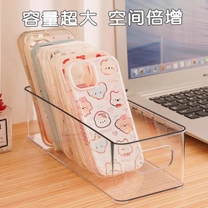 Acrylic Storage <b>Box</b> Rectangle Transparent Stackable Desktop Organizer For Stationery <b>Small</b> Items Dormitory Use - Product Image 2