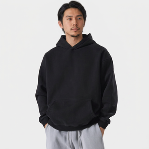 Sweat à capuche oversize pour homme, couleur unie, en molleton bouclette, anti-plis, décontracté, avec poches, pour l'hiver, fabriqué au Bangladesh - Product Image 1