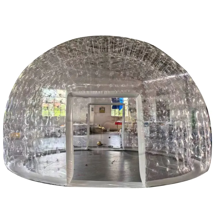 Tenda gonfiabile trasparente all'aperto della bolla della cupola trasparente dell'igloo con le luci a LED per il partito