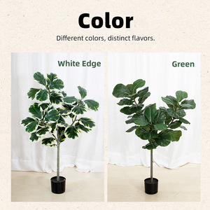 Árbol Artificial <span class=keywords><strong>de</strong></span> Ficus Lyrata en Maceta para Interiores, Ramas con Textura Realista, Bonsái para Decoración <span class=keywords><strong>de</strong></span> Sala <span class=keywords><strong>de</strong></span> Estar y Eventos - Product Image 3