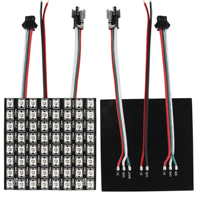 Fournisseurs chinois de panneaux LED flexibles RVB pleine couleur en PVC, adressables et programmables, modèles WS2812B 8*8, 8*32, 16*16, 5V, pour bureau et applications aquatiques