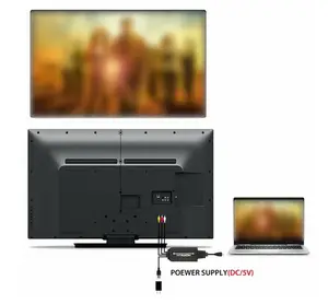 Hdmi 3 Rca Av Video ses kablosu televizyon dönüştürücü Vhs Vcr Dvd kaydedici dönüştürücü adaptör kablosu