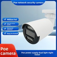 Caméra Dôme IP PoE 4MP HD avec Vision Nocturne Double Lumière, Capteur 1/3'', Étanche IP66, Caméra de Sécurité Extérieure
