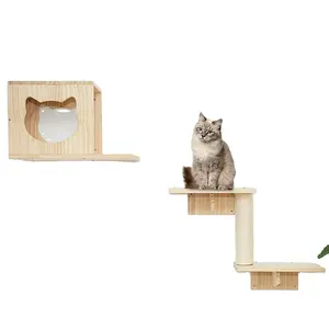 고양이 벽 선반, 고양이 선반 및 농어 벽, 고양이 벽 단계 설정 고양이 스포츠 놀이 장난감