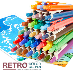 Pena Gel Dapat Ditarik 10 Warna Baru 0.5Mm Pena Warna Cepat Kering untuk Catatan Siswa Menggambar Alat Tulis Jurnal Tangan - Product Image 3
