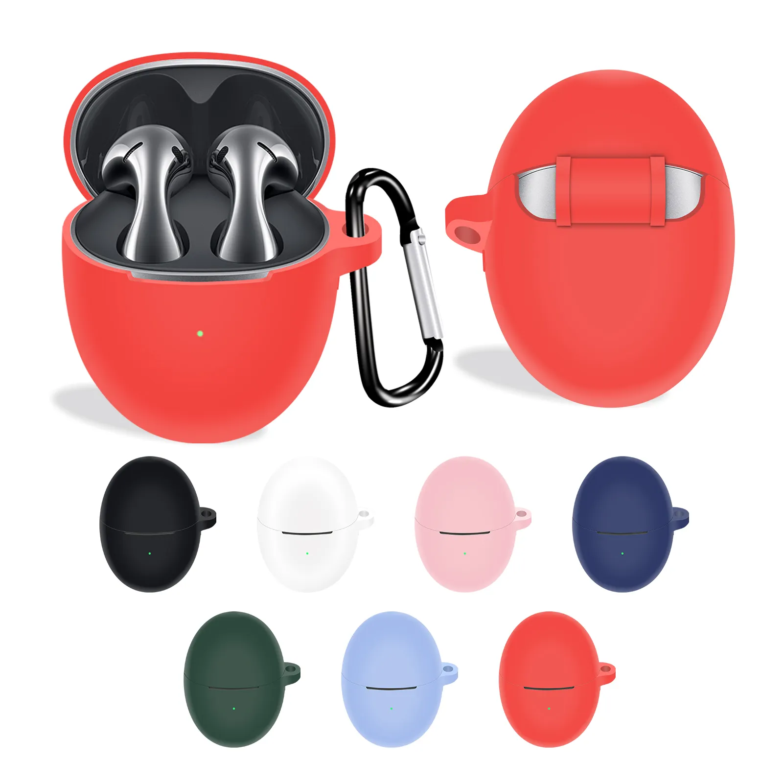 Suitable For Huawei Freebuds 5 Case Silicone Protective Earphone Case Shockproof with Hook
