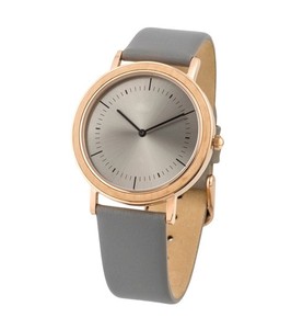 Montre-bracelet homme chic et décontractée 2025 en <span class=keywords><strong>bois</strong></span> de luxe avec <span class=keywords><strong>lunette</strong></span> en <span class=keywords><strong>bois</strong></span> de rose teinté, boîtier mat prune, cadran rose poudré et bracelet en cuir gris - Product Image 1