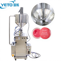 Machine de remplissage semi-automatique YETO 6-60 ml à chauffage et mélange pour boissons, huiles, crèmes, rouges à lèvres, cires, déodorants et bâtonnets – Remplisseuse de bouteilles
