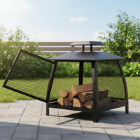 Brasero d'extérieur pour camping, foyer à bois et charbon de bois, construction robuste pour patio, jardin, feu de camp, chauffage extérieur
