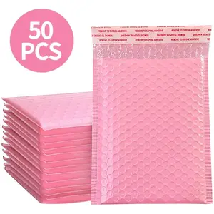 Bubble Poly Mailers Packaging Small Business Self-Seal sacchetti di spedizione sacchetti di imballaggio busta rosa Bubble Mailers