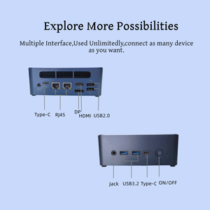 Nuovo arrivo R7 Ryzen 7840HS 8845HS Mini <span class=keywords><strong>PC</strong></span> per il gioco 2.5G Dual LAN USB 4.0 DDR5 512GB SSD supporta AU US EU JP UK spine - Product Image 5