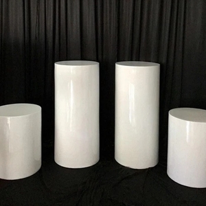 5Pcs Món Tráng Miệng Bánh Bảng Đen Trắng <span class=keywords><strong>Acrylic</strong></span> Xi Lanh Bệ Bộ Vòng Plinths Hiển Thị Nền Tảng Vòng Chân Đứng Cho Các Sự Kiện - Product Image 2